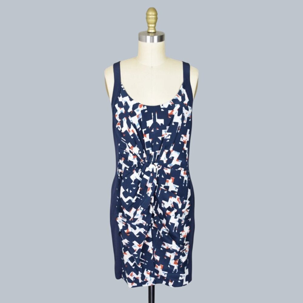 REBECCA MINKOFF SILK JOSHUA ABSTRACT SLEEVELESS TANK MINI DRESS - Picture 3 of 11
